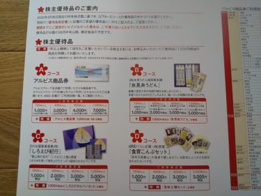 アルビスからカタログギフトが届きました