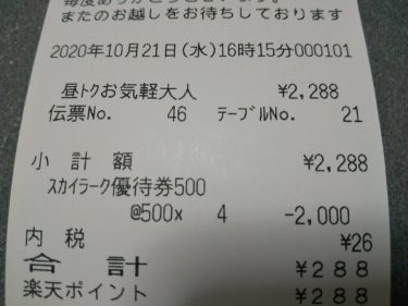 GoToイートでポイ活　その4